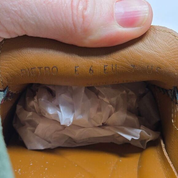 BALLY PIETRO ITALY OLIVE STRIPE STRAP SUEDE DRIVER LOAFER MENS SIZE 7 US - Picture 6 of 10